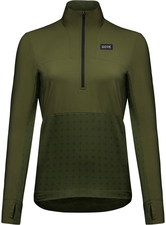 Gorewear Trail KPR Hybrid 1/2-Zip Jersey - Utility Green Women's Small