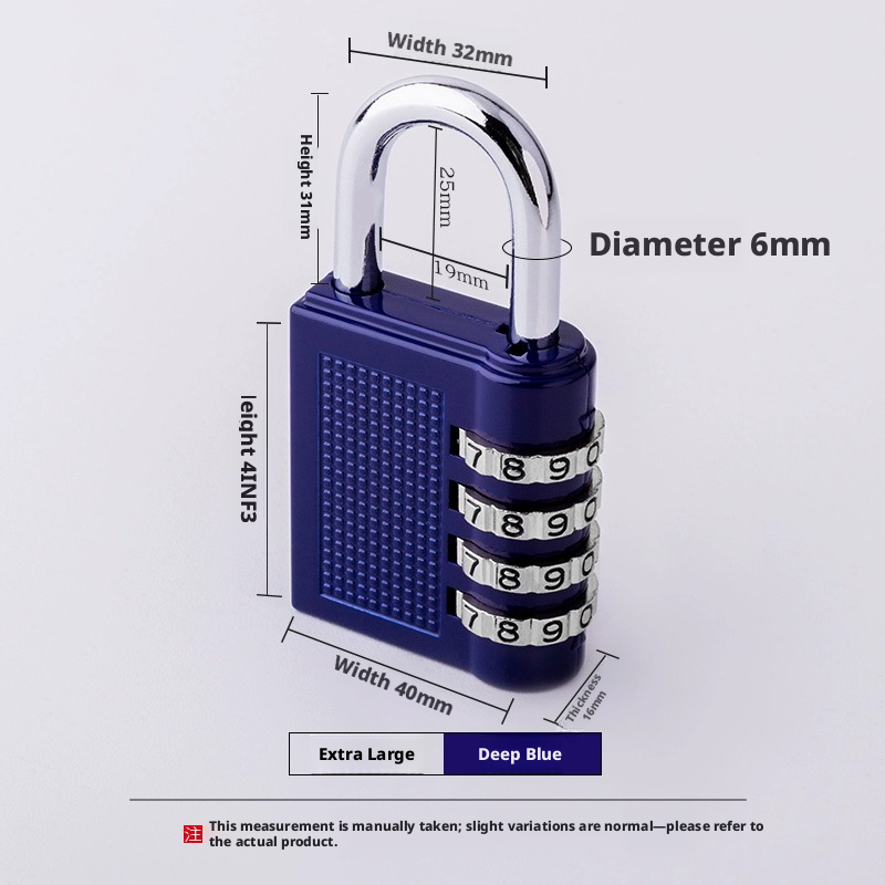 Mechanical combination lock-medium-black