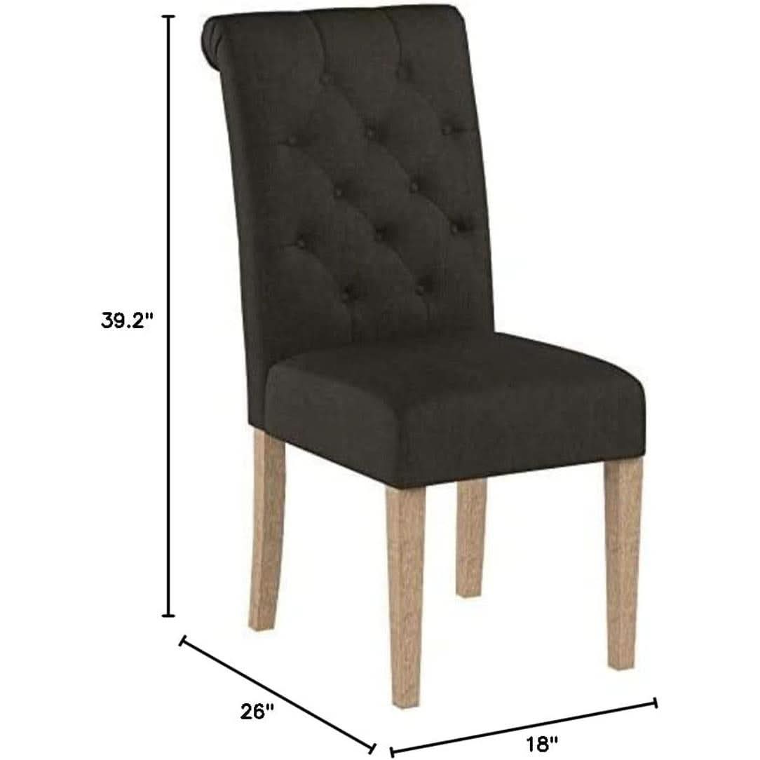 Charcoal Tufted Parsons Dining Chair Modern Style Elegant