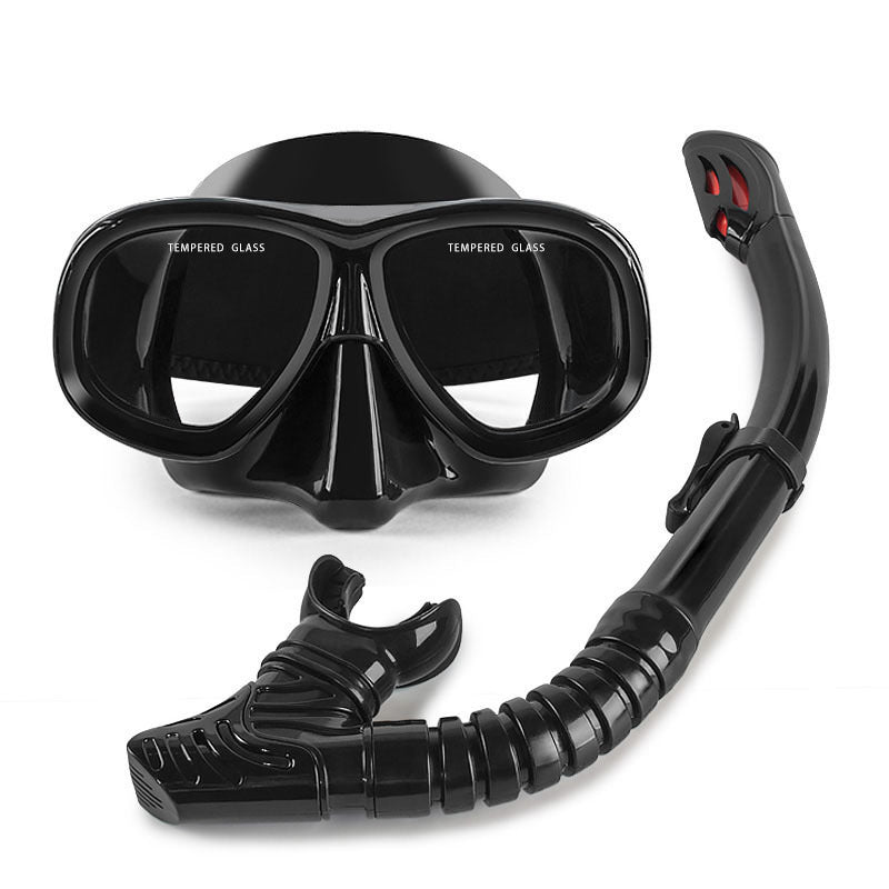 Diving Set Mask And Dry Snorkel With Myopia Option Availabl