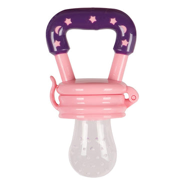 Sevi Bebe Silicone Baby Fruit Feeder & Teether: Safe Introduction to Fruit, Soothes Teething Pain - Pink, EN14372 Compliant