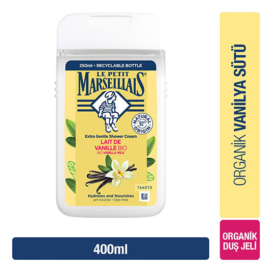 Le Petit Marseillais Vanilla Milk Shower Gel - Moisturizing & Gentle Cleansing, 8.45 fl oz