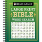 Brain Games - Large Print Bible Word Search (Green) - Spiral