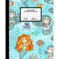 Graph Paper Composition Notebook: Quad Ruled 4 Squares Per Inch Sheets, Math and Science Grid Note Book for Elementary Students, Beautiful Mermaid - Paperback