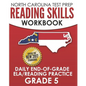 NORTH CAROLINA TEST PREP Reading Skills Workbook Daily End-of-Grade ELA/Reading Practice Grade 5: Preparation for the EOG English Language Arts/Readin - Paperback
