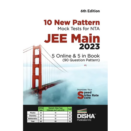 10 New Pattern Mock Tests for NTA JEE Main 2023 - 5 Online & 5 in Book (90 Question pattern) 6th Edition Physics, Chemistry, Mathematics - PCM Optiona - Paperback