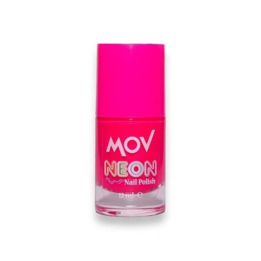 Mov Neon Pink Nail Polish: Long Lasting, Ultra Bright, Quick Dry - Vibrant, Trendy, High Pigment Formula