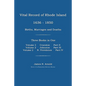 Vital Record of Rhode Island 1636-1850: Births, Marriages and Deaths: Cranston, Johnston, and North Providence, Rhode Island - Paperback