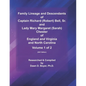 Family Lineage and Descendants of Captain Richard (Robert) Bell, Sr. and Lady Mary Margaret (Sarah) Chester of England and Virginia and North Carolina - Paperback