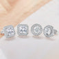 2-Pack: Halo Stud Earrings with Swarovski Elements