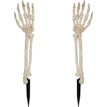 2-Pack: Light Up Skull Arm Stakes