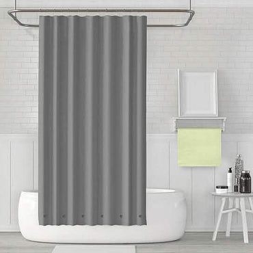 2-Pack: Magnetic Mildew Resistant Solid Vinyl Shower Curtain Liners