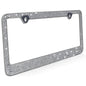 2-Pack: Metal License Plate Frame Bling RhineStones Chrome Swarovski Crystal Diamond