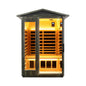 Thermora Riva Premium 2-Person Black Carbonized Walnut Low EMF Far Infrared Outdoor Sauna With Bluetooth Audio And LED Lighting (SAK16850)