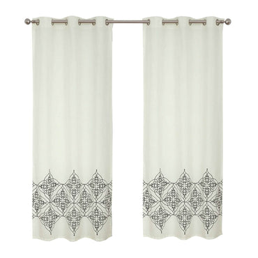 2-Piece Set: Global Varanasi Embroidered Window Panel Pair