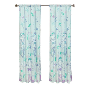 2-Piece Set: Kidz Mix Mystical Mermaid Window Panel Pair