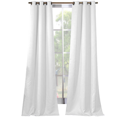 2-Piece Set: Solid Blackout Thermal Grommet Window Curtain Pair Panel