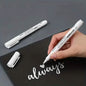 2-Pieces: White Marker Pen Alcohol Paint Oily Waterproof Tire Painting Graffiti Pens