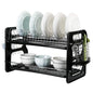 2-Tier Dish Drying Rack Drainboard Set