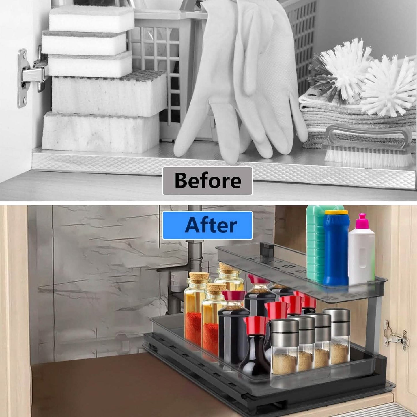 2-Tier Pull Out Under Sink Organizer
