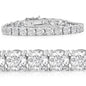20 Ct Lab Grown Diamond Tennis Bracelet 14k White Gold 7"