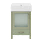Nuvia 20-Inch Modern Bathroom Vanity With Ceramic Sink And Storage Cabinet (SAK83047)