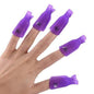 20-Piece Set: Plastic Acrylic Nail Art Soak Off Cap Clip UV Gel Polish Remover Wrap Tool