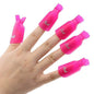 20-Piece Set: Plastic Acrylic Nail Art Soak Off Cap Clip UV Gel Polish Remover Wrap Tool