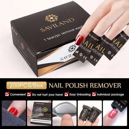 200 Piece Nail Polish Remover Wraps