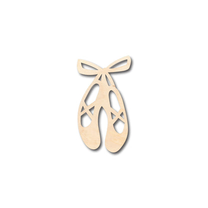 Unfinished Wood Ballet Slippers Shape - Craft - up to 46" DIY