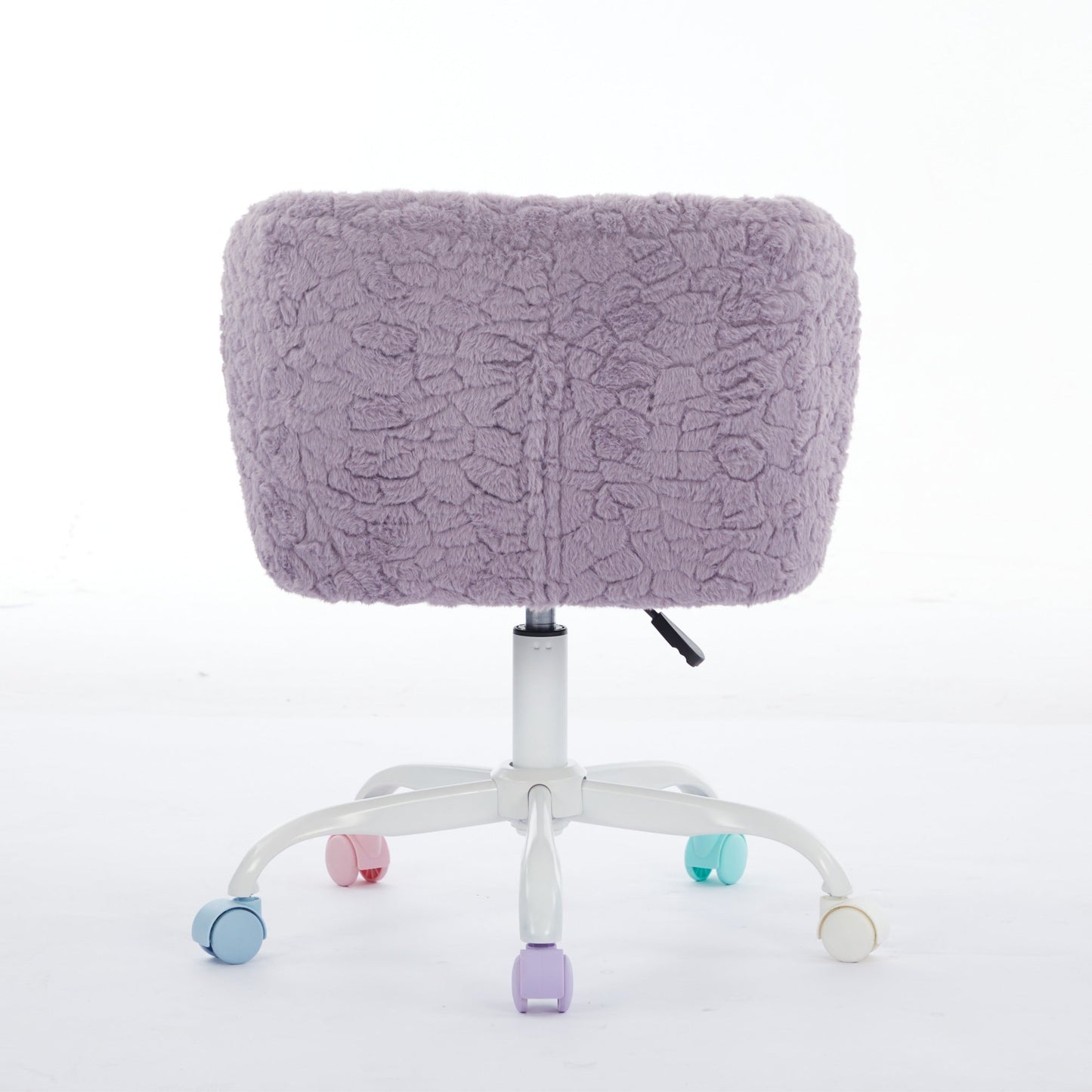 Swivel Chair Faux Alpaca Violet Vanity Bedroom Ergonomic 22.5x31.9 In