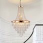 20" K9 Crystal Chandelier | 11-Light Modern Pendant with Adjustable Height 33"–71" — Chrome or Gold, Living Room, Dining Room & Staircase