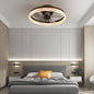 20" Flush Mount Ceiling Fan with LED Light – Crystal Ring Design, Remote Control & Dimmable 3CCT | Bedroom & Living Room