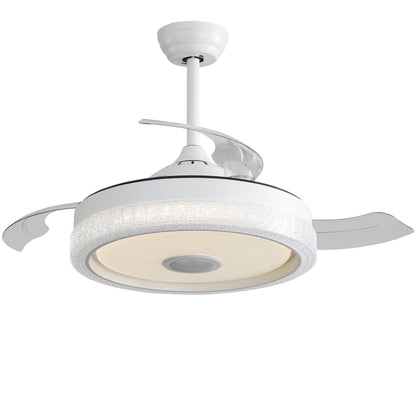 42" Invisible Blade Ceiling Fan – LED 3CCT Dimmable, RGB Light, Bluetooth Speaker & App/Remote Control | DC Motor