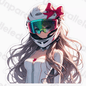 Unparalleled™ Cute Biker Girl Sticker