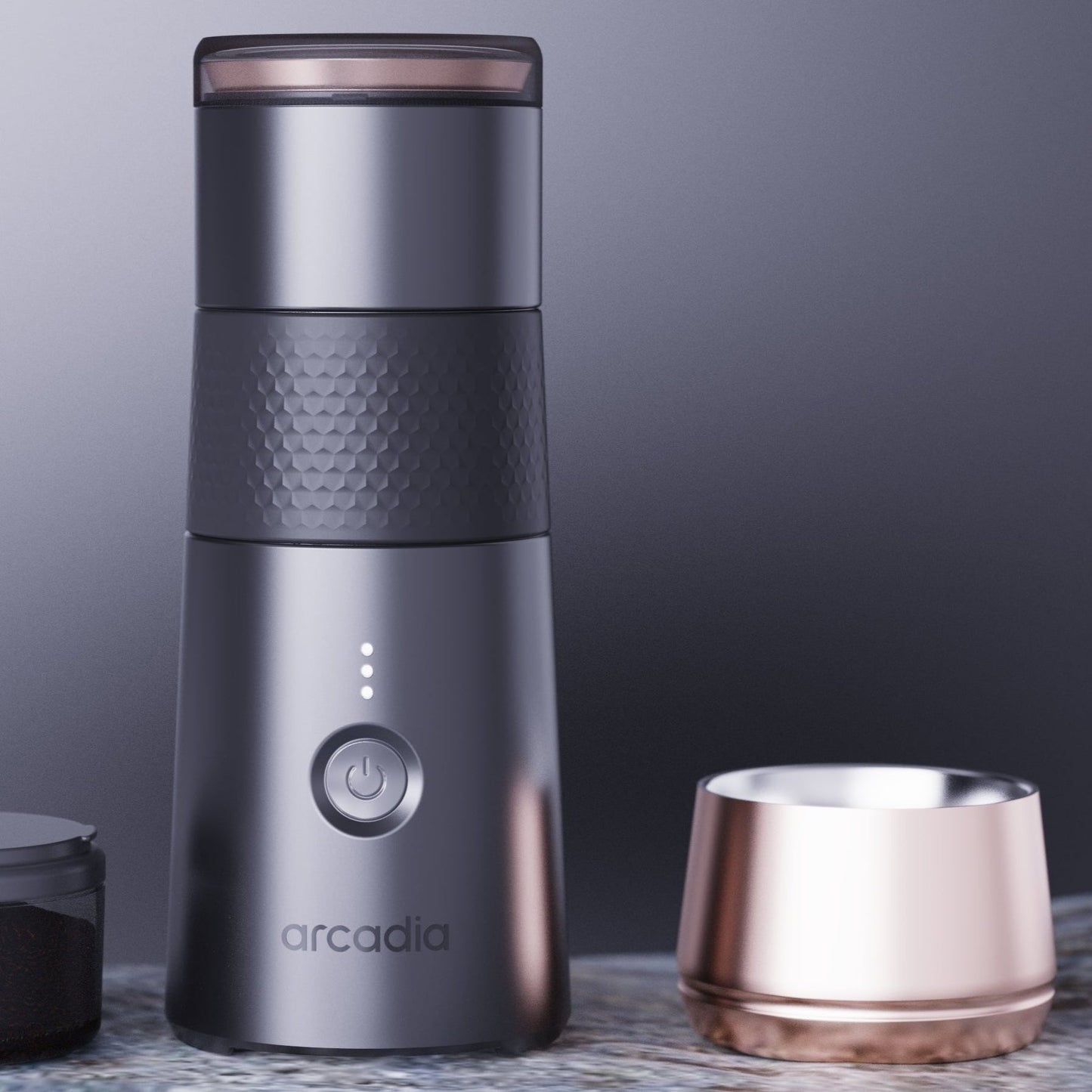 Arcadia Go Portable Rechargeable Turkish Coffee Maker, Black
