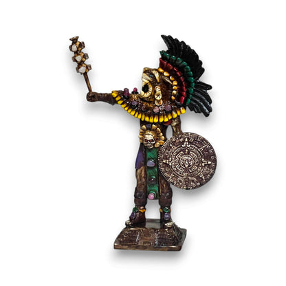 Aztec Warrior Statue | Handmade Cultural Sculpture