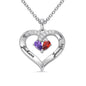 Gemstone necklace female heart-shaped couple custom lettering pendant gift