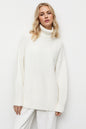 Back To School Sweater - Basic Bae Turtleneck Dropped Shoulder Long Sleeve Sweater