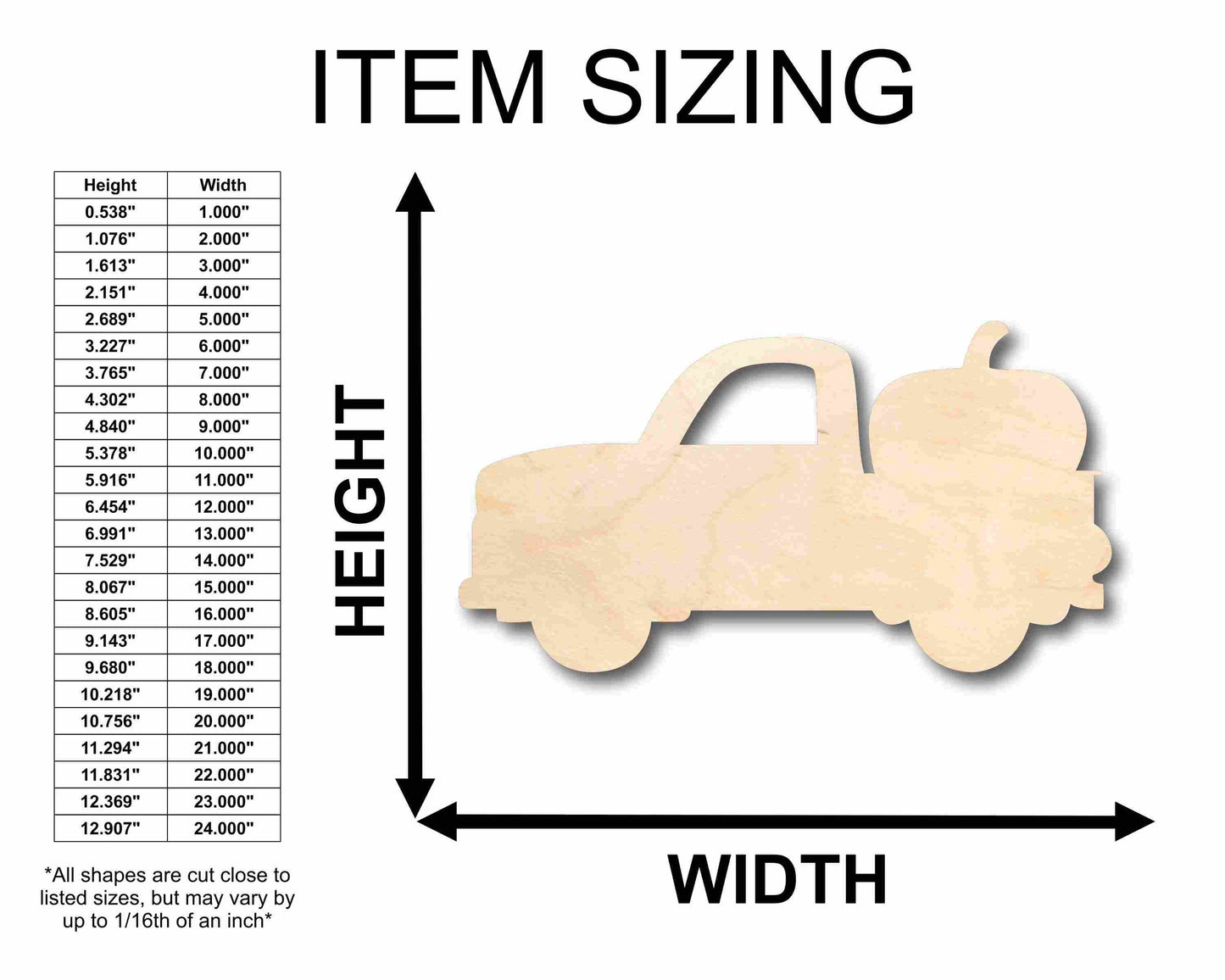 Unfinished Wood Halloween Tree Car Truck Silhouette - Craft- up to 46" DIY