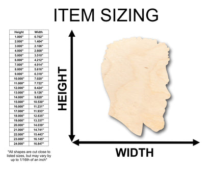 Unfinished Wood Male Mannequin Head Shape - Craft - up to 46" DIY