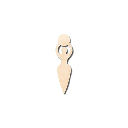 Unfinished Wood Moon Goddess Shape - Craft - up to 46" DIY