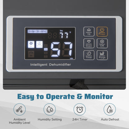 154 Pints Commercial Dehumidifier with Pump and Drain Hoses
