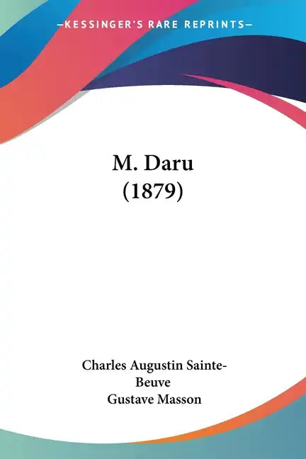 M. Daru (1879) - Paperback