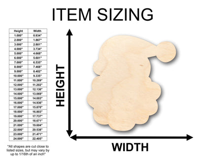 Unfinished Wood Santa Head Shape - Craft - up to 46" DIY