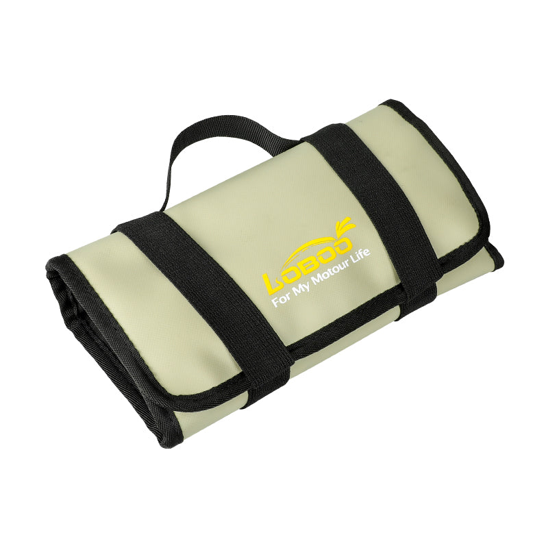 LOBOO Motorcycle Tool Box – Waterproof Engineering Plastic Case with Aluminum Mounting Plate, Lockable Universal Design