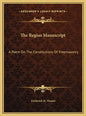 The Regius Manuscript: A Poem on the Constitutions of Freemasonry - Hardcover