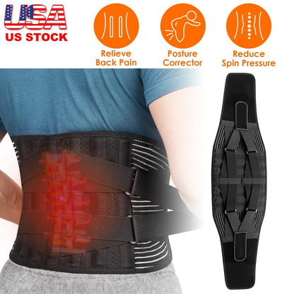 Adjustable Back Support Brace Breathable Lumbar Support Belt for Men and Women