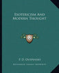 Esotericism and Modern Thought - Paperback