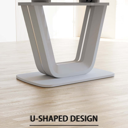 62.99-78.74' expandable dining table set for 2-8 people, equipped with 4 PU
